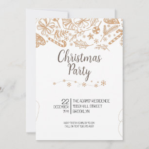 Élégante invitation à la fête de Noël
