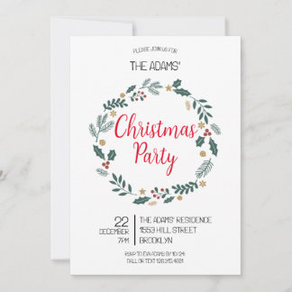 Élégante invitation à la fête de Noël