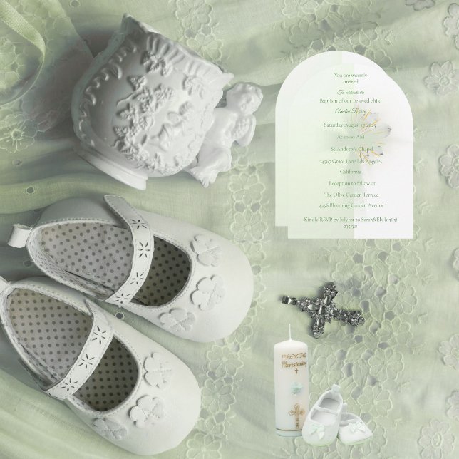 Elégante invitation au baptême de croix brillante  (Créateur téléchargé)