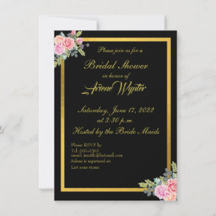 Elégante Invitation Black and Gold