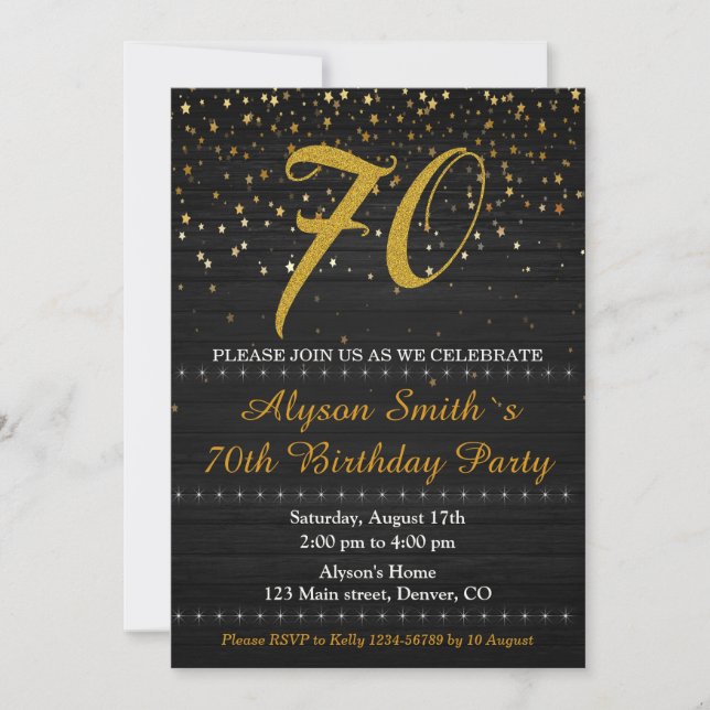 Elégante invitation d'anniversaire Adulte femme in (Devant)