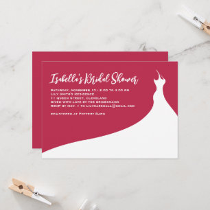 Élégante invitation de douche nuptiale viva magent