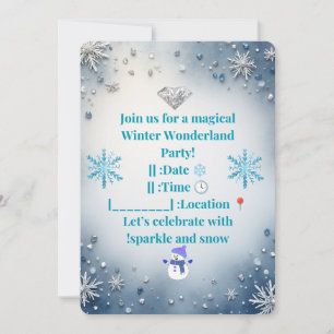  ✨ Élégante invitation de fête hivernale merveille