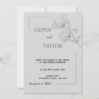 Elégante invitation de mariage
