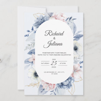 Elégante invitation de mariage : Célébrer l'amour