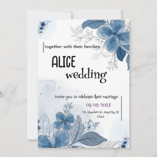 Elégante invitation de mariage, célébrer l'amour e