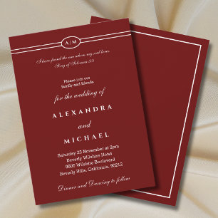 Élégante invitation de mariage chrétien avec verse