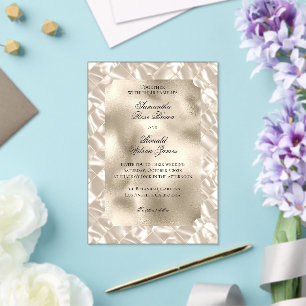 Élégante invitation de mariage en acrylique avec f