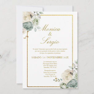 Elégante invitation de mariage en espagnol