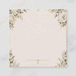 Élégante invitation de mariage en ivoire avec cham