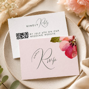 Élégante invitation de mariage florale rose corail