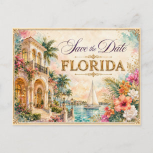 Élégante invitation de mariage Florida Save the Da
