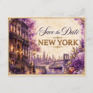 Élégante invitation de mariage New York à conserve