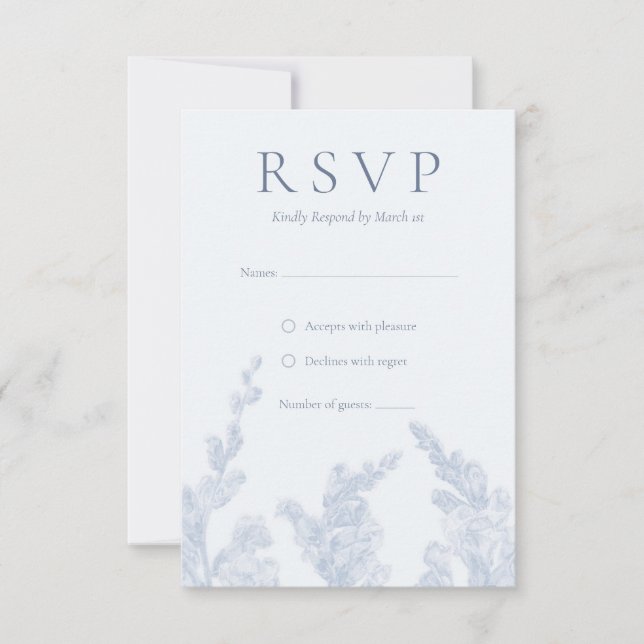 Elégante invitation de mariage RSVP botanique (Devant)