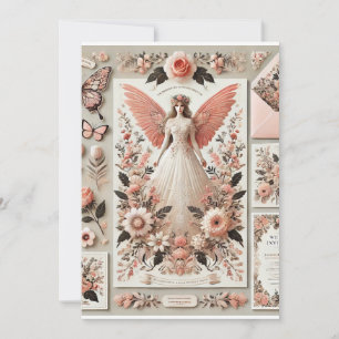 Elégante invitation de mariage vintage avec Br ang