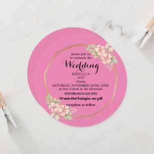 Elégante invitation florale