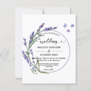 Élégante Invitation florale à la cérémonie mariage