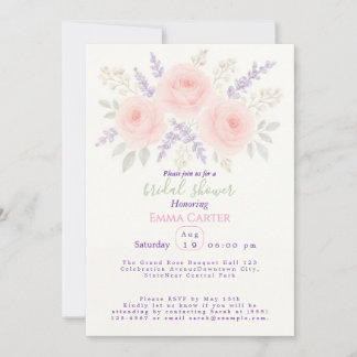 Elégante Invitation Florale Douche nuptiale