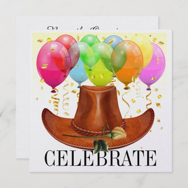 Elégante invitation occidentale (Devant / Derrière)