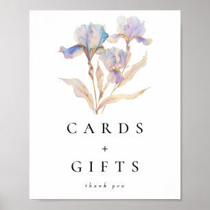Elegante Iris Blumenkarten und Geschenke Poster