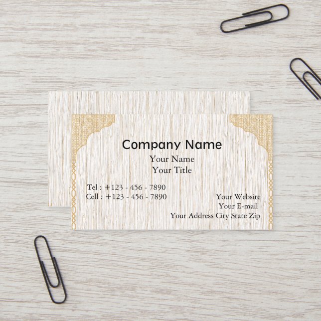 Elegante, islamisch Inspirierte Visitenkarte (Vorderseite/Rückseite Beispiel)