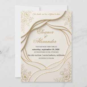 Elegante islamische goldene Hochzeits-Einladung mi Einladung