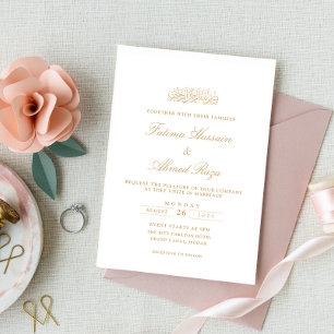 Elegante islamische Hochzeit Einladung