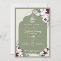 Elegante islamische Khitan-Zeremonie - Blumeneinla