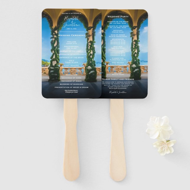 Elegante Italienische Böden Fächer (Vorne und Hinten)