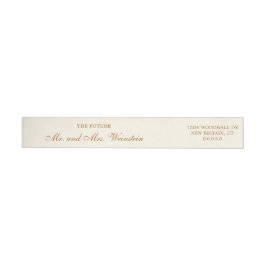 Elegante Ivory Copper Script Hochzeit Rücksendeadr