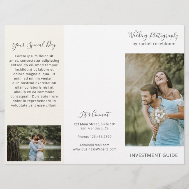 Elegante Ivory Fotografy Business Broschüre (Vorderseite)