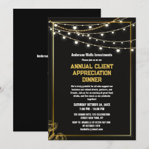 Elegante jährliche Kunden-Dankeschön-Dinnerparty Einladung