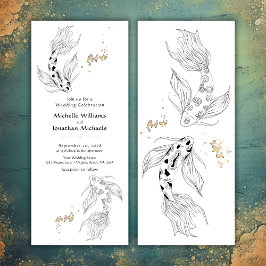 Elegante japanische Koi Fish Wedding Einladung