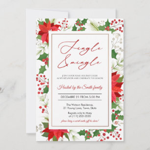 Elegante Jingle und Mingle Holiday Party Einladung