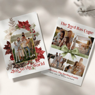 Elegante Joto the World Foto Weihnachtskarte Feiertagskarte
