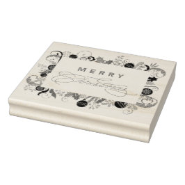 Elegante Journalistik Scrapbooking Frohe Weihnacht Gummistempel