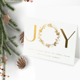 Elegante "JOY" echte Folie Faltkarte für den Urlau Folienkarte