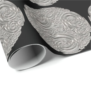 Elegante Jugendstil-Silbermedaille Geschenkpapier