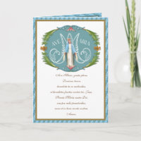 Elegante Jungfrau Mary Ave Maria Religious Card