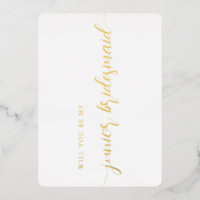 Elegante Junior Bridesmaid Vorschlag Gold Foil Car