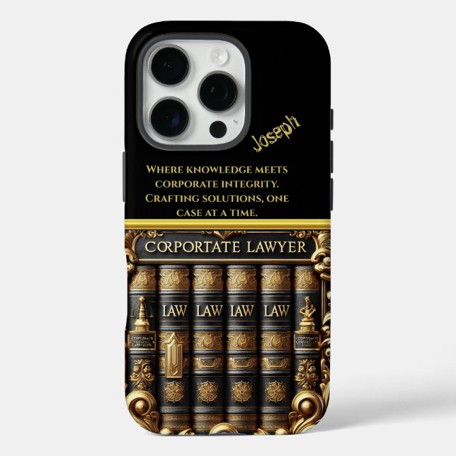 Elegante juristische Bücher mit Expertenwissen iPhone 16 Pro Hülle (Rückseite)