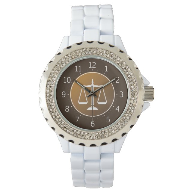 Elegante Justizskala | Handüberwachung Armbanduhr (Vorderseite)