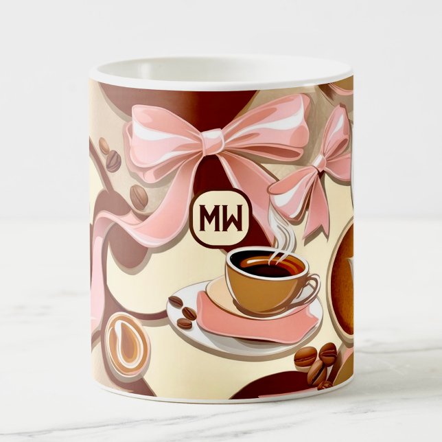 Elegante Kaffeebänder, Bowles, Monogramm Kaffeetasse (Von Creator hochgeladen)