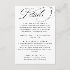 Elegante Kalligrafie American Style Handwriting Begleitkarte