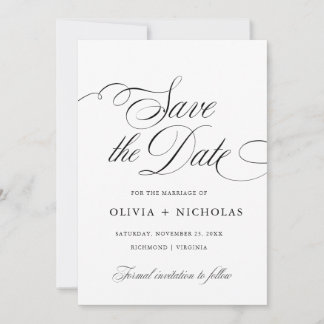 Elegante Kalligrafie American Style Handwriting Einladung