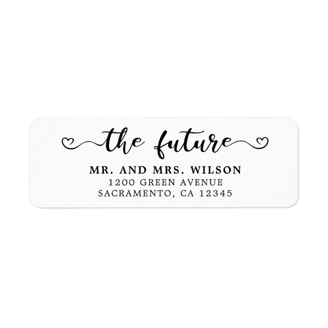 Elegante Kalligrafie Black & White Wedding (Vorne)