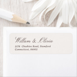 Elegante Kalligrafie Creme und Braune Hochzeit