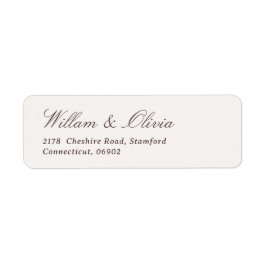 Elegante Kalligrafie Creme und Braune Hochzeit