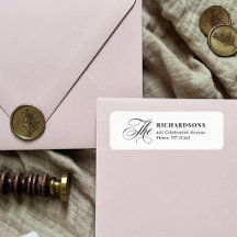 Elegante Kalligrafie Formelle Hochzeit Rücksendead
