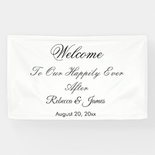 Elegante Kalligrafie glücklich je nach Hochzeit Ba Banner